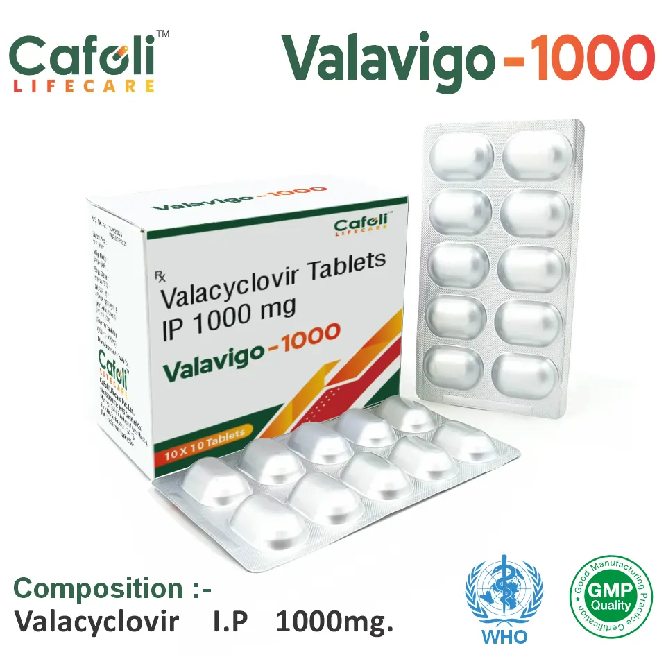 Valacyclovir 1000 Tablet for PCD Pharma Franchise